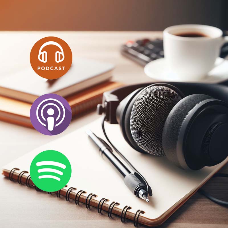 Beamup Visuals om - hvordan laver man en podcast, Podcast udstyr og ikoner